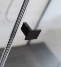 Zuhanykabin, Radaway Essenza Black KDJ+S szögletes fekete zuhanykabin 120x70 átlátszó balos