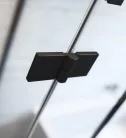 Zuhanykabin, Radaway Essenza Black KDJ+S szögletes fekete zuhanykabin 80x120 átlátszó balos