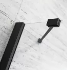 Zuhanykabin, Radaway Essenza Black KDJ+S szögletes fekete zuhanykabin 120x120 átlátszó balos