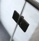 Zuhanykabin, Radaway Essenza Black KDJ+S szögletes fekete zuhanykabin 120x120 átlátszó balos