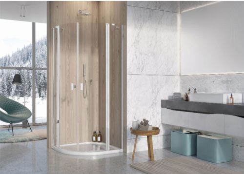 Zuhanykabin, Radaway Nes PDD II íves zuhanykabin 90x80 átlátszó