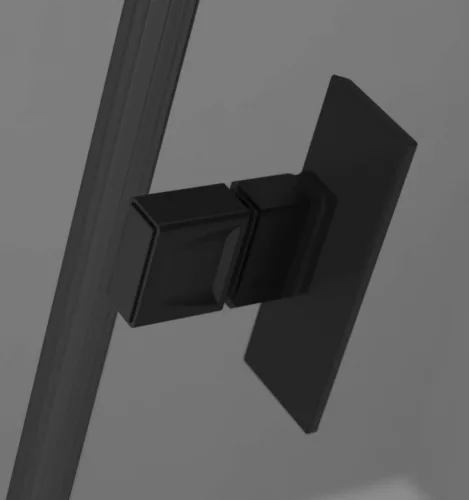 Zuhanykabin, Radaway Nes Black KDD I szögletes fekete zuhanykabin 90x80 átlátszó