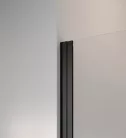 Zuhanykabin, Radaway Nes Black KDD I Factory szögletes fekete zuhanykabin 80x90 átlátszó