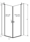 Zuhanykabin, Radaway Nes KDD II szögletes zuhanykabin 90x100 átlátszó