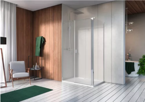 Zuhanykabin, Radaway Nes KDS II szögletes zuhanykabin 110x75 átlátszó jobbos