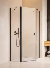 Zuhanykabin, Radaway Nes Black PTJ fekete 90x80J átlátszó, jobbos, ajtó a hosszabb oldalon