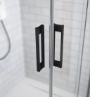 Zuhanykabin, Radaway Idea Black KDS szögletes fekete zuhanykabin 110x80 átlátszó balos