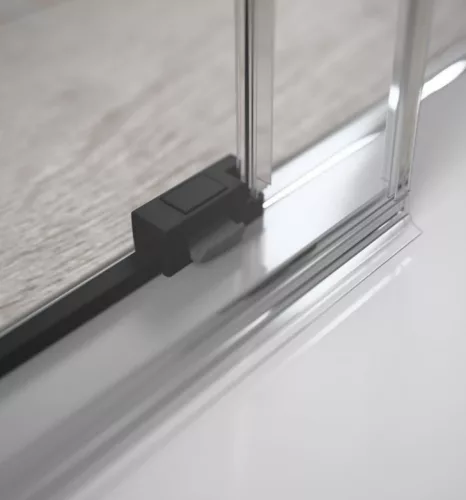 Zuhanykabin, Radaway Idea Black KDS szögletes fekete zuhanykabin 120x75 átlátszó jobbos