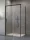 Zuhanykabin, Radaway Idea Black KDS szögletes fekete zuhanykabin 140x120 átlátszó balos