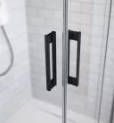 Zuhanykabin, Radaway Idea Black KDS szögletes fekete zuhanykabin 140x75 átlátszó jobbos