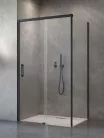 Zuhanykabin, Radaway Idea Black KDS szögletes fekete zuhanykabin 150x110 átlátszó balos