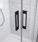 Zuhanykabin, Radaway Idea Black KDJ+S szögletes fekete zuhanykabin 130x70 átlátszó balos