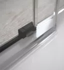 Zuhanykabin, Radaway Idea Black KDJ+S szögletes fekete zuhanykabin 150x80 átlátszó balos