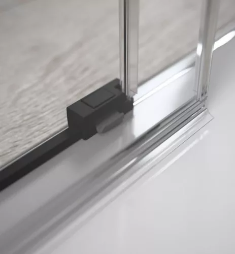 Zuhanykabin, Radaway Idea Black KDJ+S szögletes fekete zuhanykabin 160x70 átlátszó balos