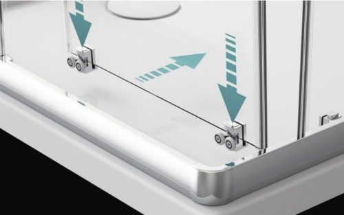 Zuhanykabin, Radaway Premium Plus E1900 íves zuhanykabin 90x80 grafit üveggel