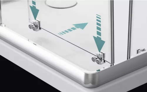 Zuhanykabin, Radaway Premium Plus E1900 íves zuhanykabin 90x80 fabrik üveggel