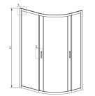 Zuhanykabin, Radaway Premium Plus E1900 íves zuhanykabin 120x90 barna üveggel