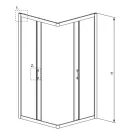 Zuhanykabin, Radaway Premium Plus C1700 szögletes zuhanykabin 90x90 fabrik üveggel