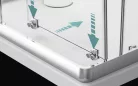 Zuhanykabin, Radaway Premium Plus C1700 szögletes zuhanykabin 90x90 fabrik üveggel
