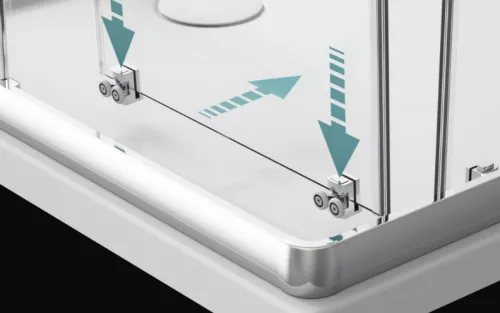 Zuhanykabin, Radaway Premium Plus DWJ+S szögletes zuhanykabin 105x70 átlátszó