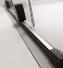 Zuhanykabin, Radaway Furo Black KDJ szögletes fekete zuhanykabin 100x75 átlátszó balos