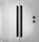 Zuhanykabin, Radaway Furo Black KDJ szögletes fekete zuhanykabin 110x75 átlátszó balos