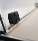 Zuhanykabin, Radaway Furo Black KDJ szögletes fekete zuhanykabin 110x75 átlátszó balos