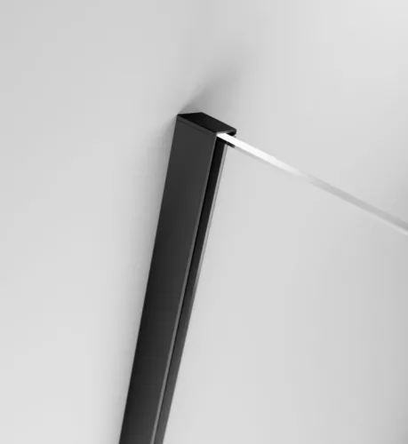 Zuhanykabin, Radaway Furo Black KDJ szögletes fekete zuhanykabin 130x75 átlátszó balos