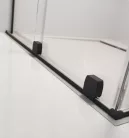 Zuhanykabin, Radaway Furo Black KDJ szögletes fekete zuhanykabin 150x75 átlátszó jobbos