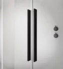 Zuhanykabin, Radaway Furo Black KDD szögletes fekete zuhanykabin 80x90 átlátszó