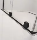 Zuhanykabin, Radaway Furo Black KDD szögletes fekete zuhanykabin 90x100 átlátszó