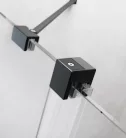 Zuhanykabin, Radaway Furo Black KDD szögletes fekete zuhanykabin 100x110 átlátszó