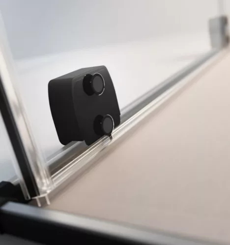 Zuhanykabin, Radaway Furo Black KDD szögletes fekete zuhanykabin 120x100 átlátszó