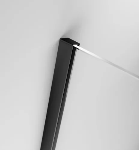 Zuhanykabin, Radaway Furo Black KDD szögletes fekete zuhanykabin 120x110 átlátszó