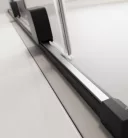 Zuhanykabin, Radaway Furo Black KDD szögletes fekete zuhanykabin 120x110 átlátszó