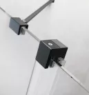 Zuhanykabin, Radaway Furo Black KDJ RH szögletes fekete zuhanykabin 90x75 átlátszó jobbos