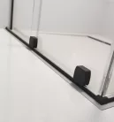 Zuhanykabin, Radaway Furo Black KDJ RH szögletes fekete zuhanykabin 90x75 átlátszó jobbos