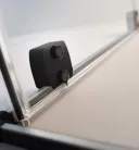 Zuhanykabin, Radaway Furo Black KDJ RH szögletes fekete zuhanykabin 90x75 átlátszó jobbos