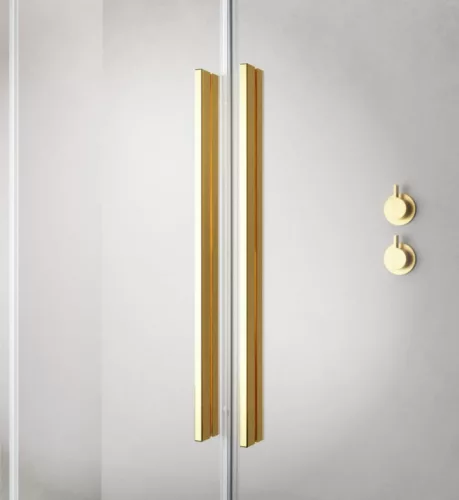 Zuhanykabin, Radaway Furo Gold KDD szögletes arany zuhanykabin 90x120 átlátszó