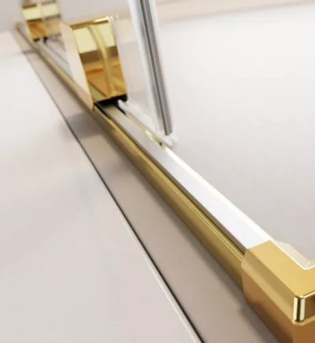 Zuhanykabin, Radaway Furo Gold KDD szögletes arany zuhanykabin 100x80 átlátszó