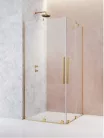 Zuhanykabin, Radaway Furo Gold KDD szögletes arany zuhanykabin 100x90 átlátszó