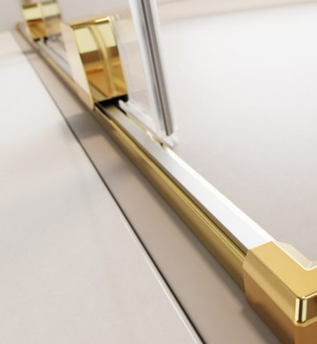 Zuhanykabin, Radaway Furo Gold KDD szögletes arany zuhanykabin 100x120 átlátszó