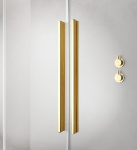 Zuhanykabin, Radaway Furo Gold KDD szögletes arany zuhanykabin 120x80 átlátszó