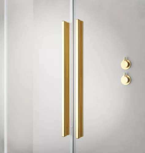 Zuhanykabin, Radaway Furo Gold KDJ szögletes arany zuhanykabin 110x75 átlátszó balos