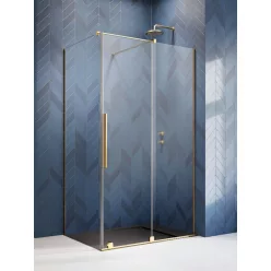   Zuhanykabin, Radaway Furo Gold KDJ szögletes arany zuhanykabin 120x75 átlátszó balos