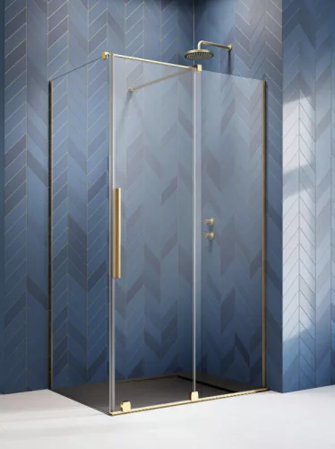 Zuhanykabin, Radaway Furo Gold KDJ szögletes arany zuhanykabin 120x75 átlátszó balos