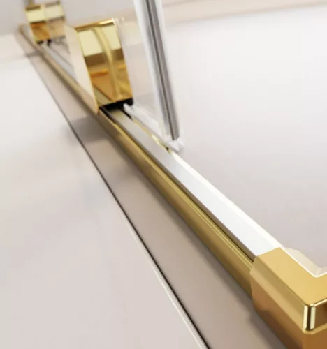 Zuhanykabin, Radaway Furo Gold KDJ szögletes arany zuhanykabin 130x75 átlátszó balos