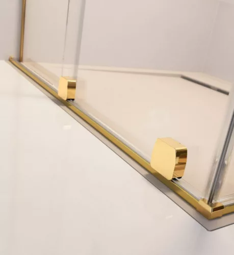 Zuhanykabin, Radaway Furo Gold KDJ szögletes arany zuhanykabin 130x75 átlátszó balos