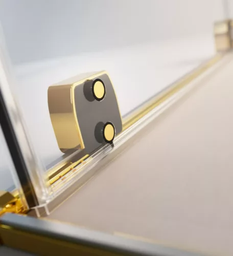 Zuhanykabin, Radaway Furo Gold KDJ szögletes arany zuhanykabin 130x75 átlátszó balos