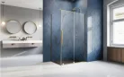 Zuhanykabin, Radaway Furo Gold KDJ szögletes arany zuhanykabin 140x75 átlátszó balos